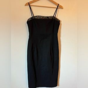 Little black dress by Laundry with glitter embellished  neckline